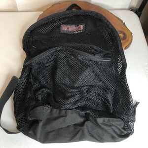 Transport Black Net See Through Backpack 14” Preowned